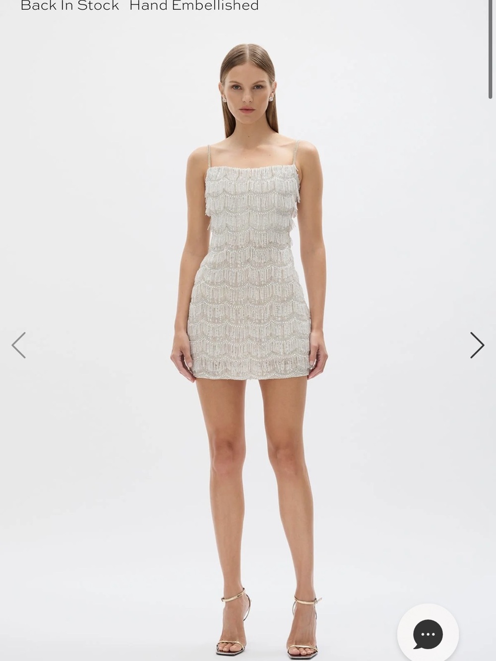 Rachel Gilbert Ivory Beaded Mini Dress